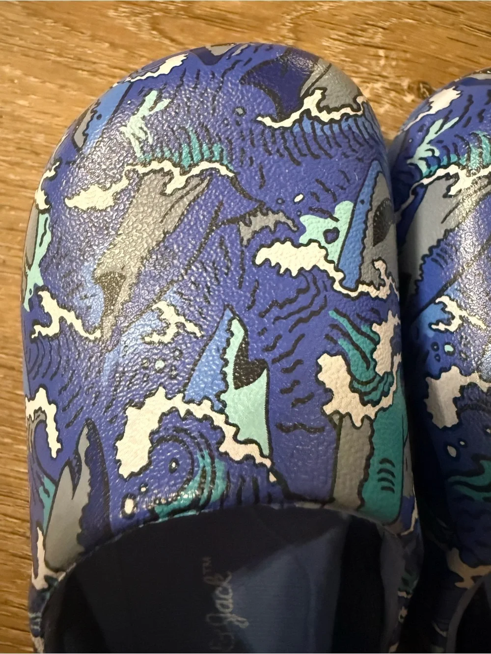 Cat & Jack Blue Shark Water Slip-On Shoes